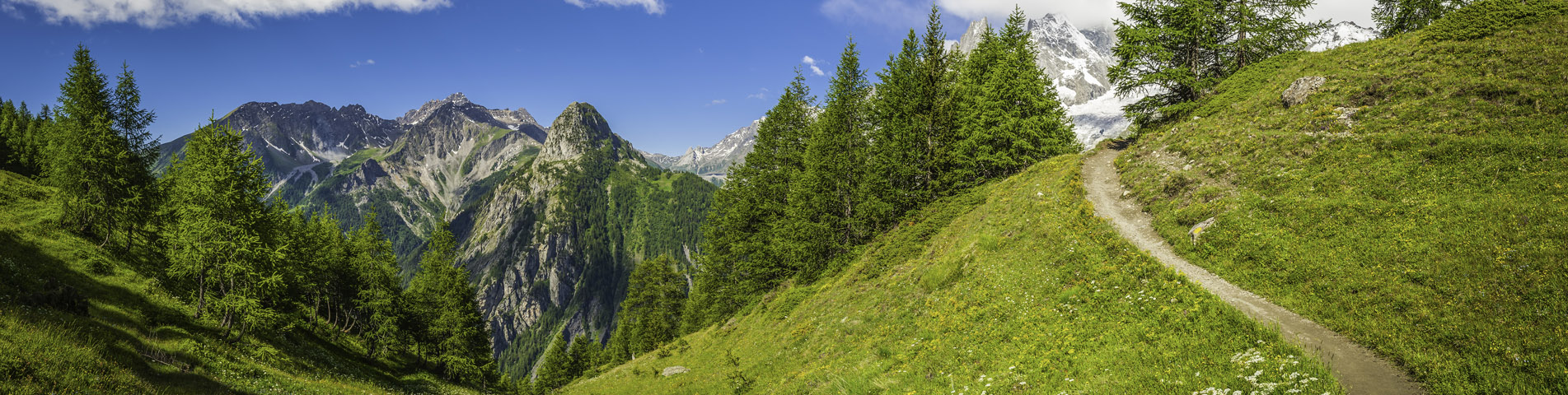 Trail in mountains