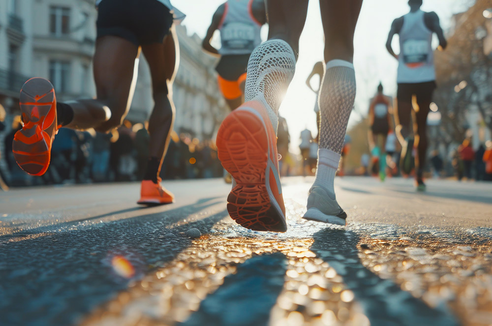 endurance athletes running
